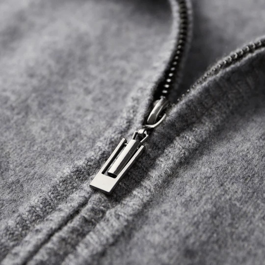 Men's cashmere zip-up jacket – Laurent Autumn Edition