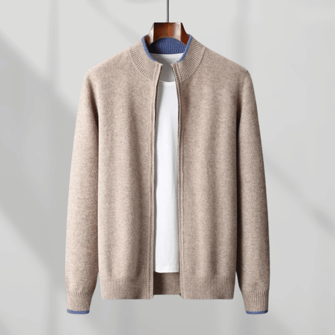 Men's cashmere zip-up jacket – Laurent Autumn Edition