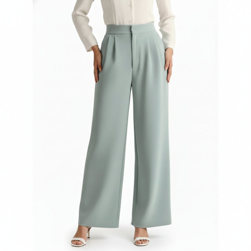 Mavenburry | Women’s High Waisted Wide Leg Tailored Trousers