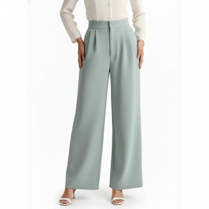 Mavenburry | Women’s High Waisted Wide Leg Tailored Trousers