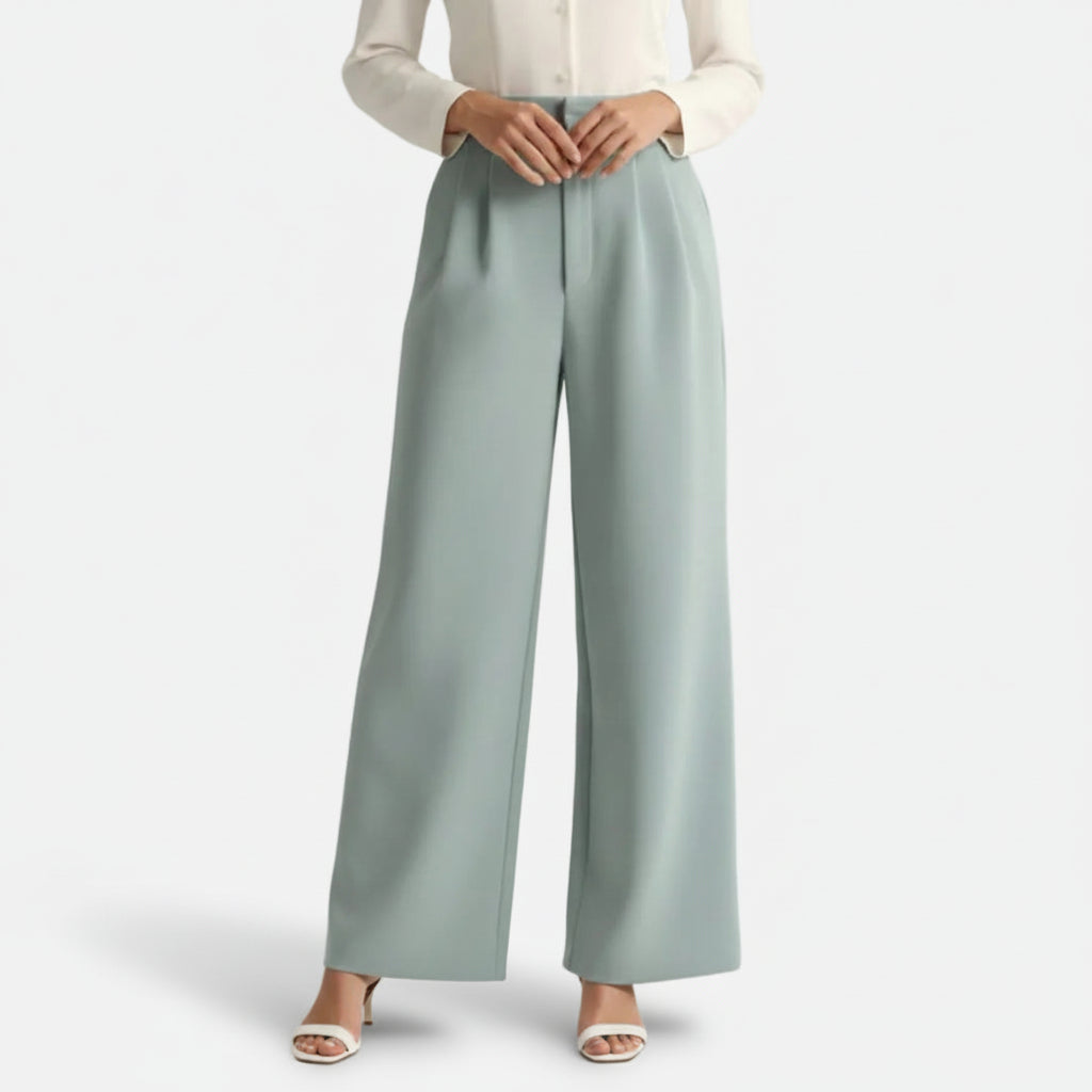 Mavenburry | Women’s High Waisted Wide Leg Tailored Trousers