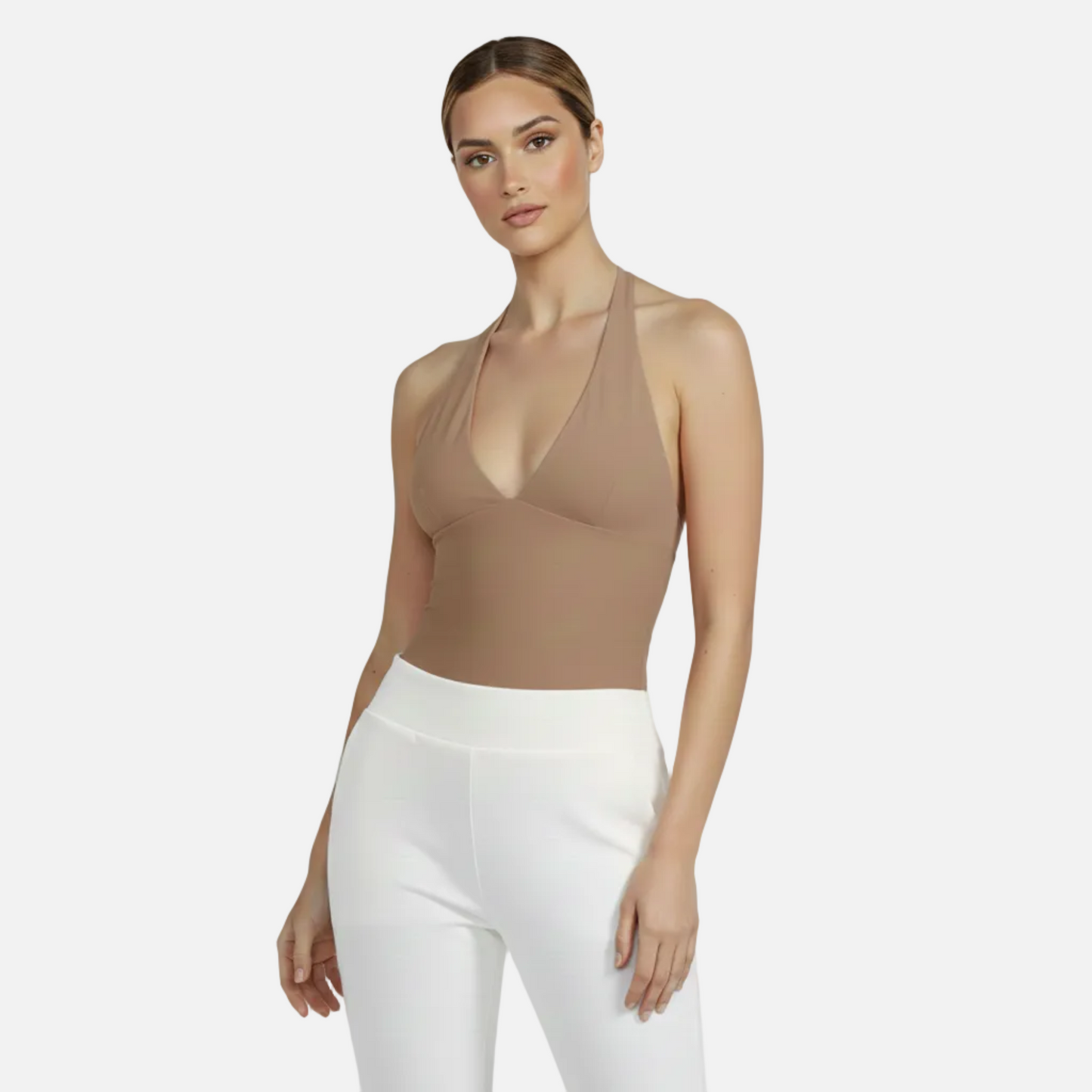 Halter Top Women's V-neck Fitted