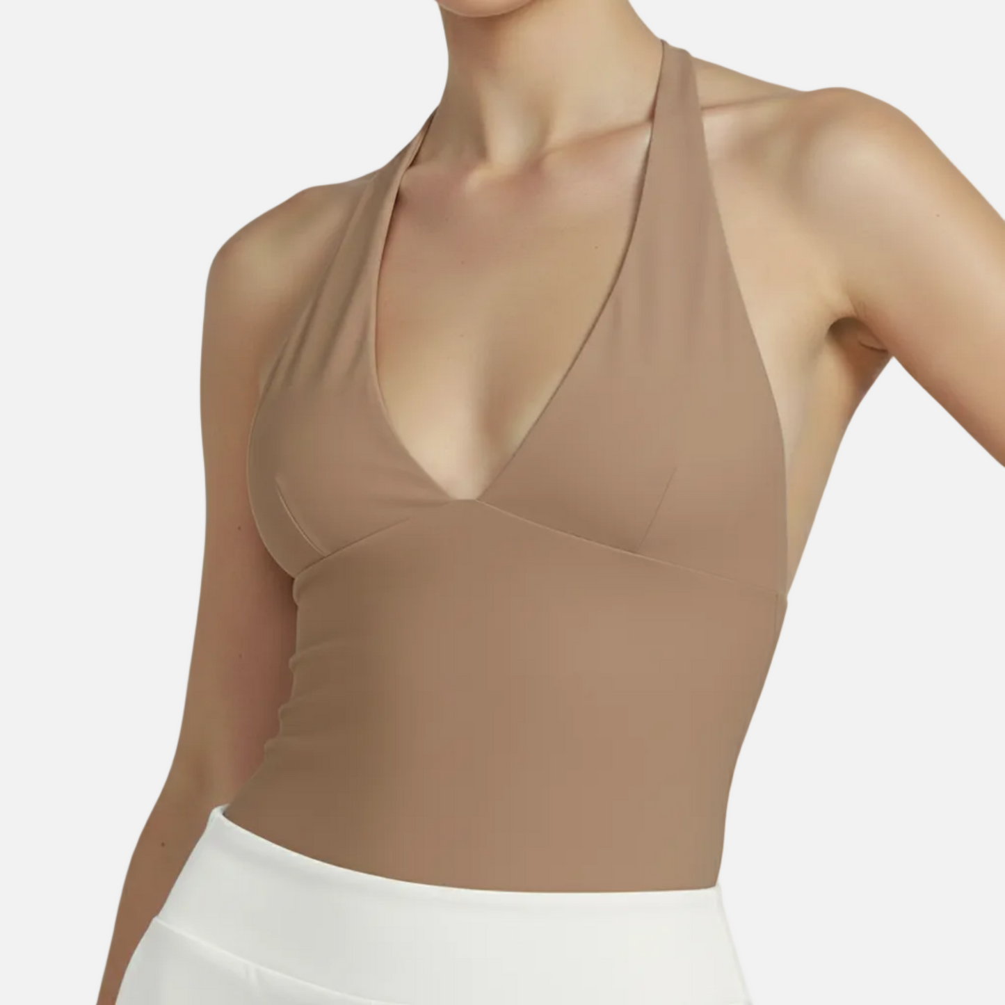 Halter Top Women's V-neck Fitted