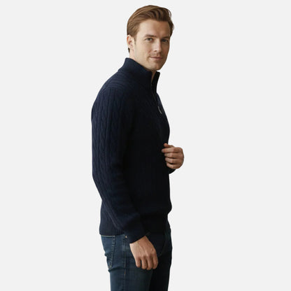 Mavenburry | Men’s Cable Knit Half Zip Sweater