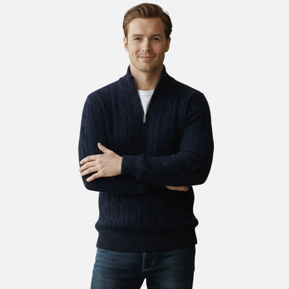 Mavenburry | Men’s Cable Knit Half Zip Sweater