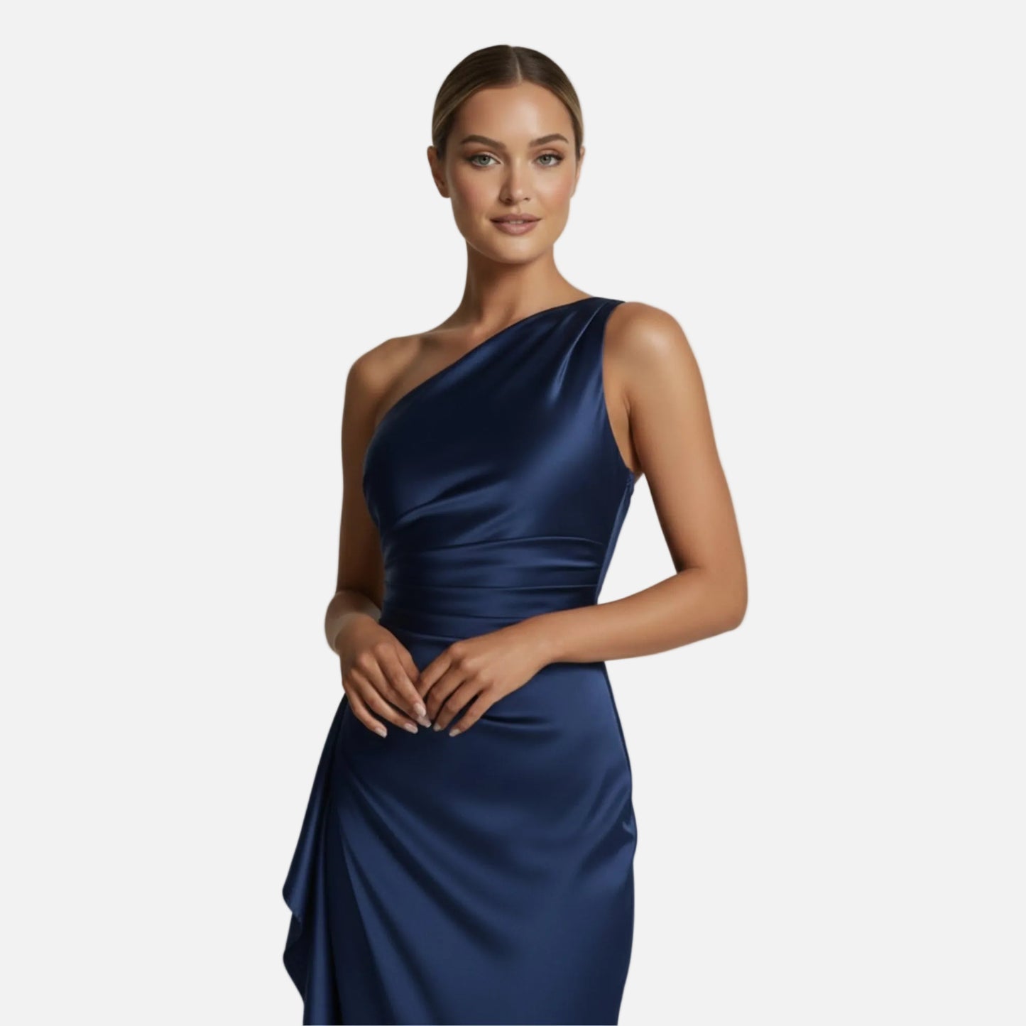 Maxi Dress Women's One Shoulder Satin Slit