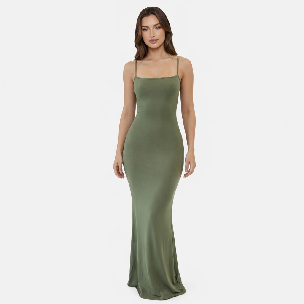 Bodycon Maxi Dress Women's Sleeveless Cami Strap