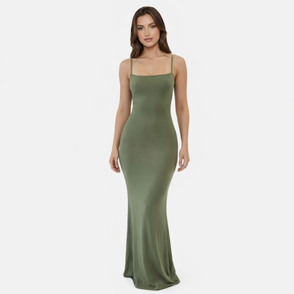 Bodycon Maxi Dress Women's Sleeveless Cami Strap