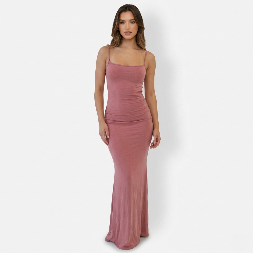 Bodycon Maxi Dress Women's Sleeveless Cami Strap
