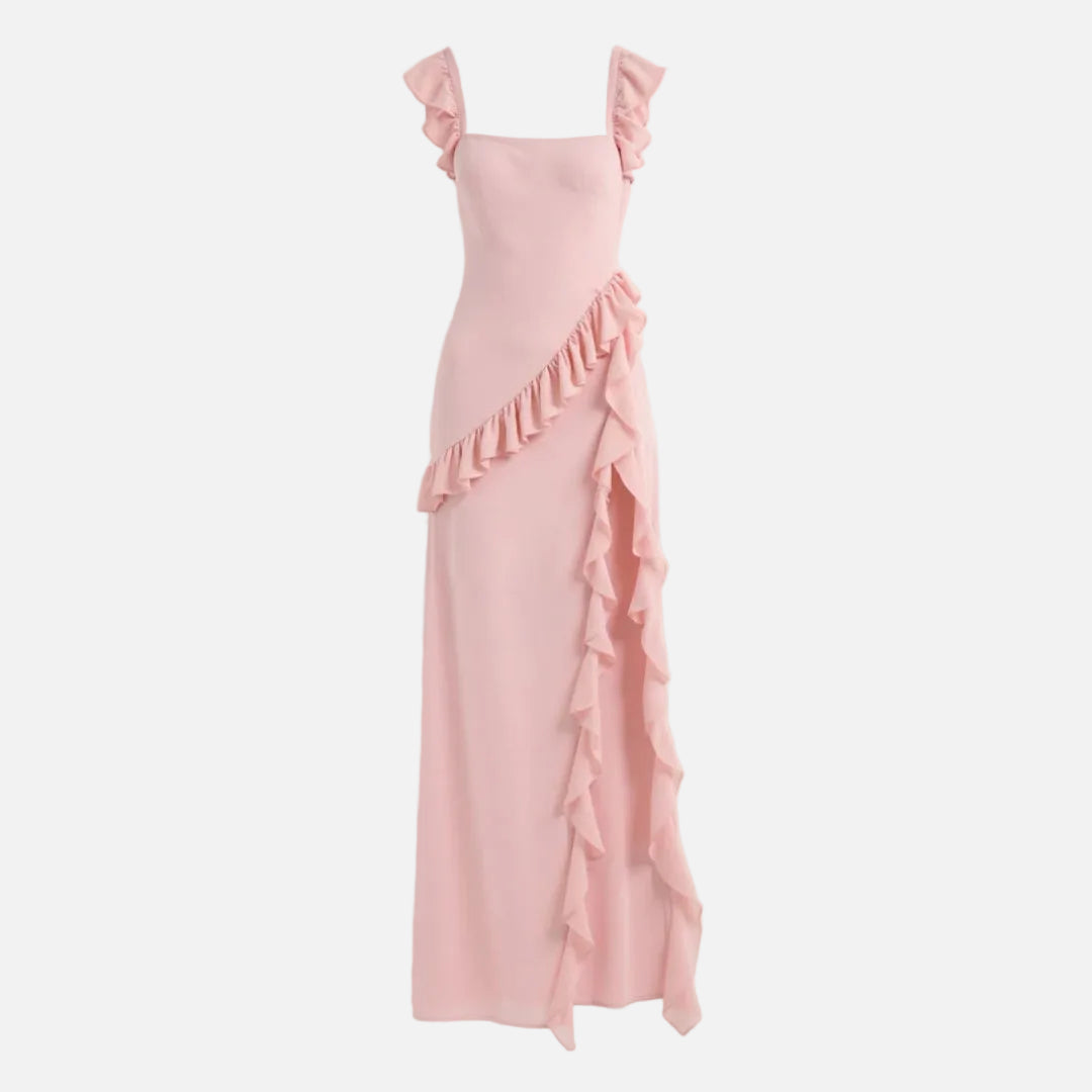 Mavenburry | Women’s Sleeveless Ruffle Detail Maxi Dress