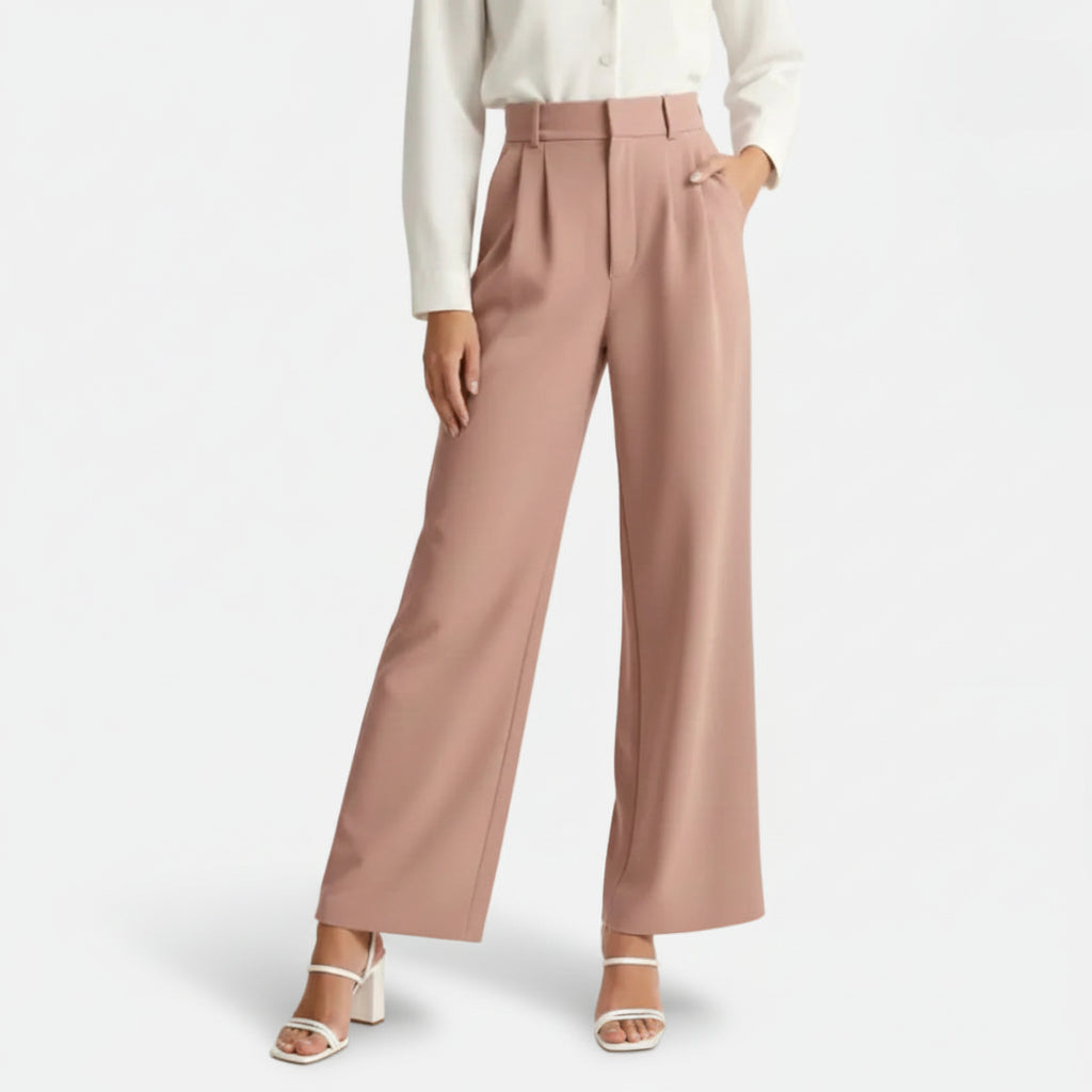 Mavenburry | Women’s High Waisted Wide Leg Tailored Trousers