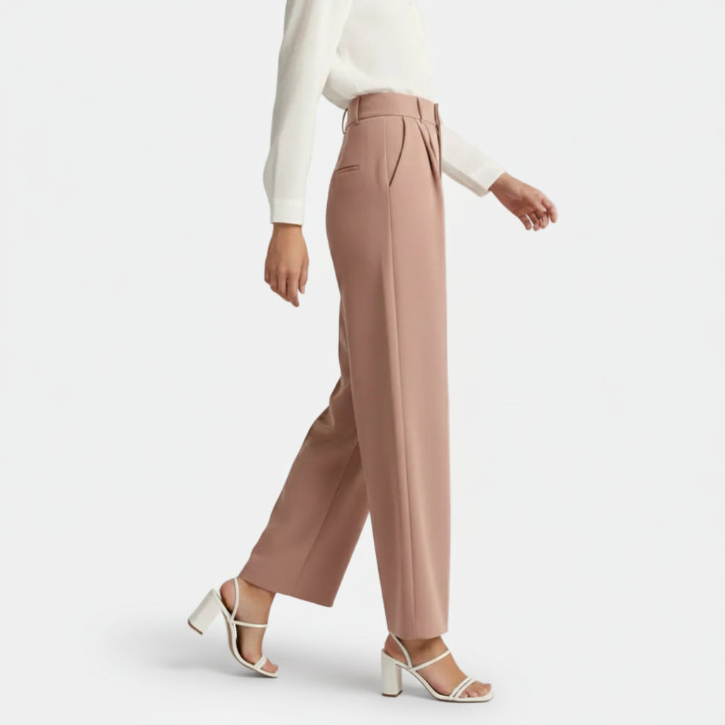 Mavenburry | Women’s High Waisted Wide Leg Tailored Trousers