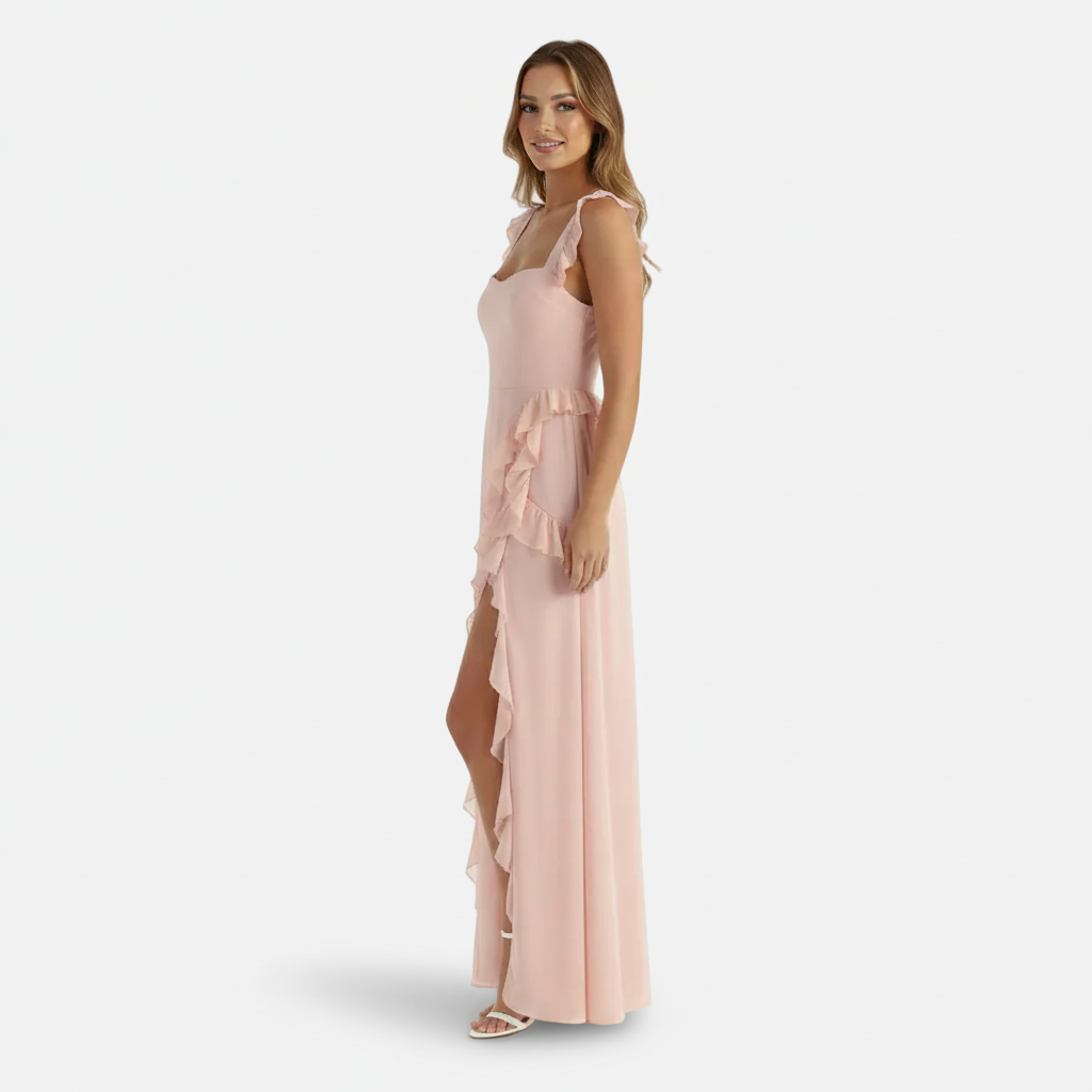 Mavenburry | Women’s Sleeveless Ruffle Detail Maxi Dress