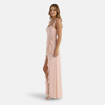 Mavenburry | Women’s Sleeveless Ruffle Detail Maxi Dress