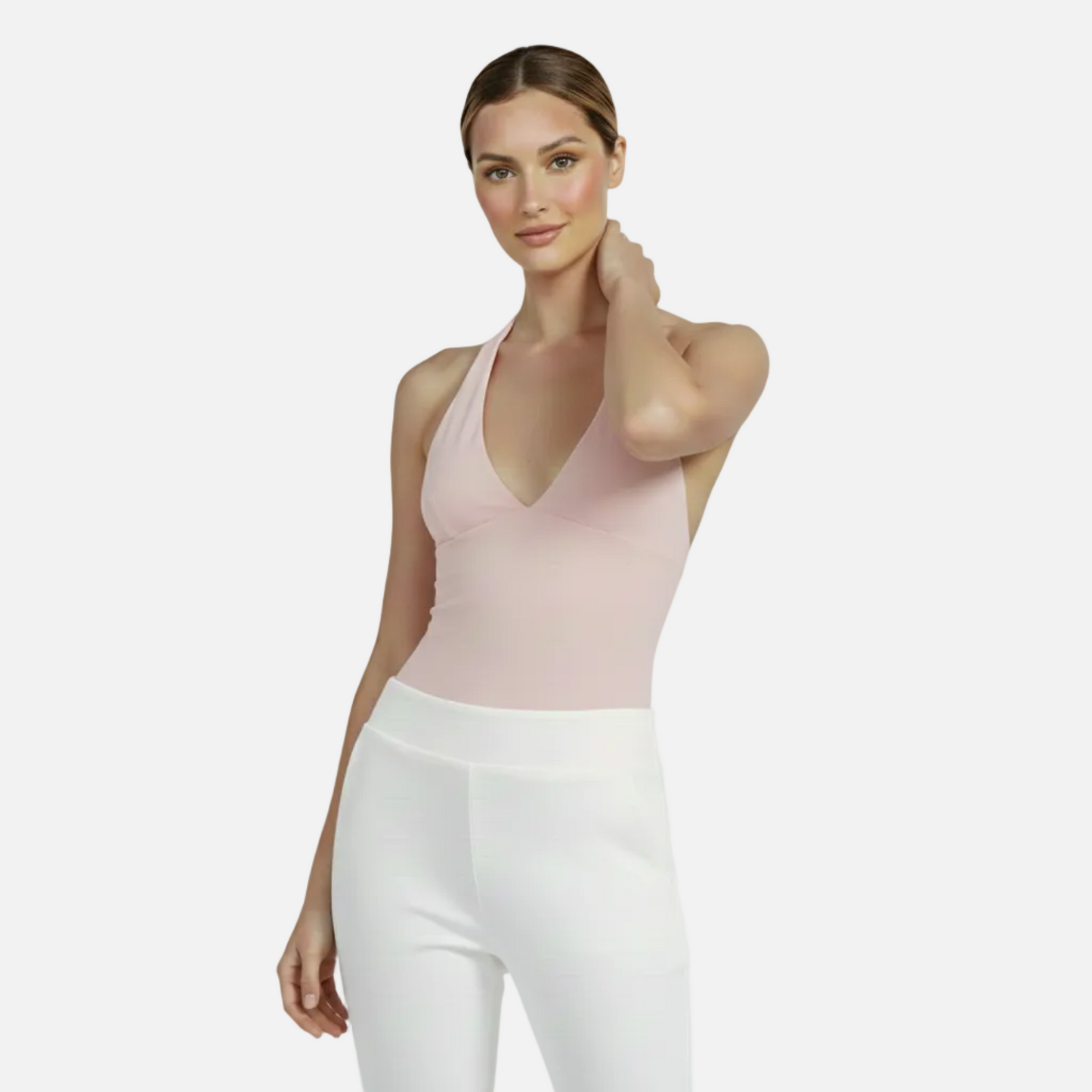 Halter Top Women's V-neck Fitted