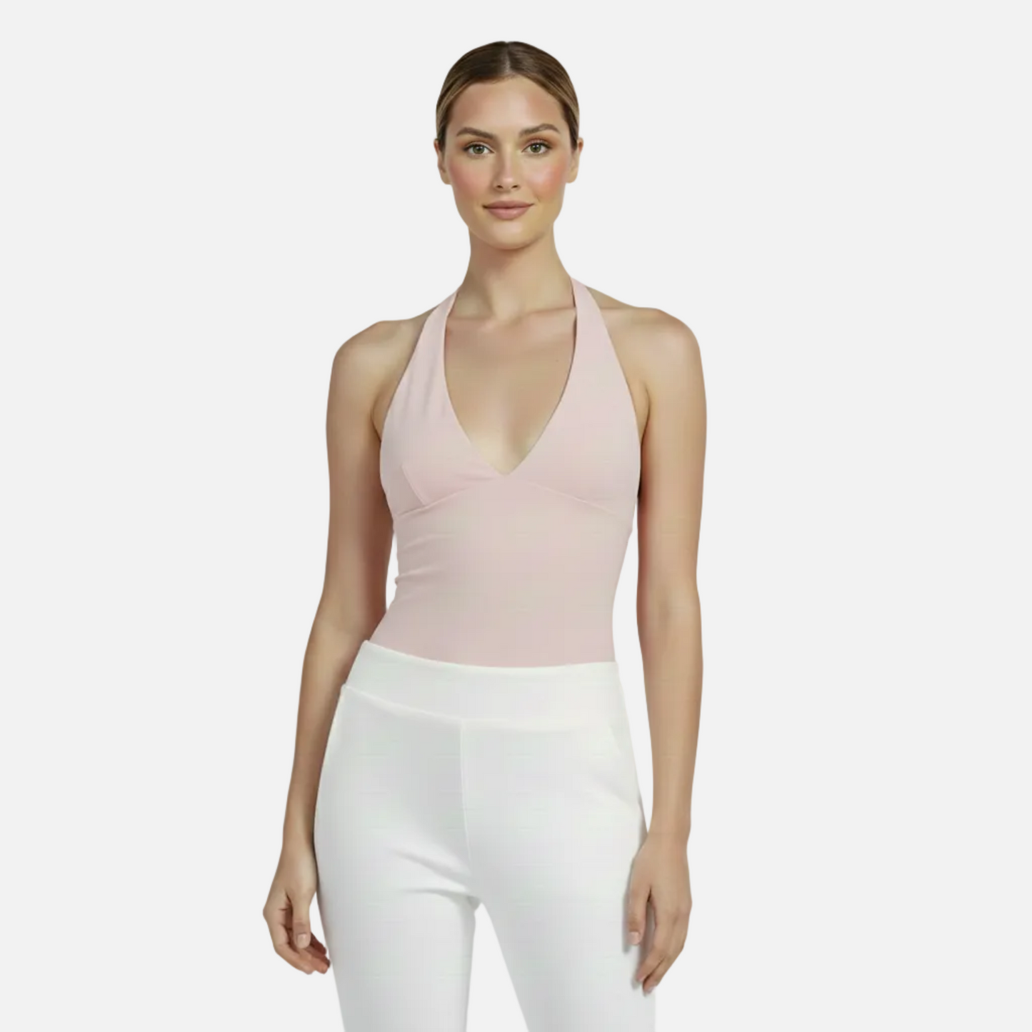 Halter Top Women's V-neck Fitted