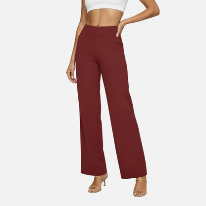 High Waisted Pants Women’s Pull-on Straight Leg