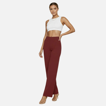 High Waisted Pants Women’s Pull-on Straight Leg