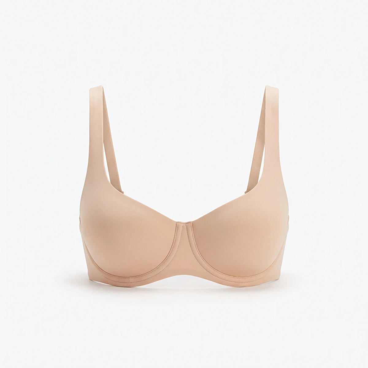 Seamless Balconette Bra with Double-Layer Cups, Lift and Shape Without Padding