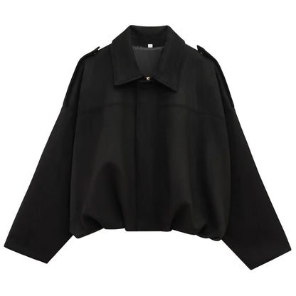 Suedine Bomber Jacket