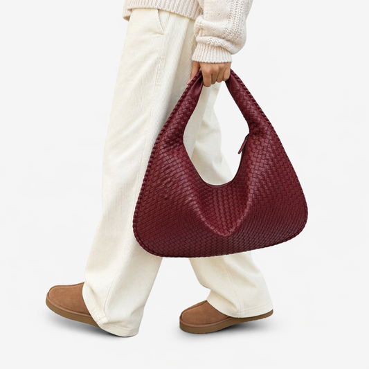 Shoulder Bag Women's Woven Leather Hobo Style