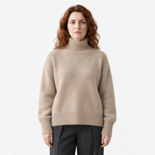 Soft Cashmere Women's Polo Neck Jumper - Seraphina