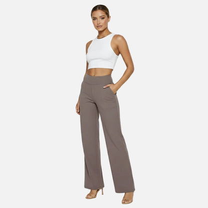 High Waisted Pants Women’s Pull-on Straight Leg