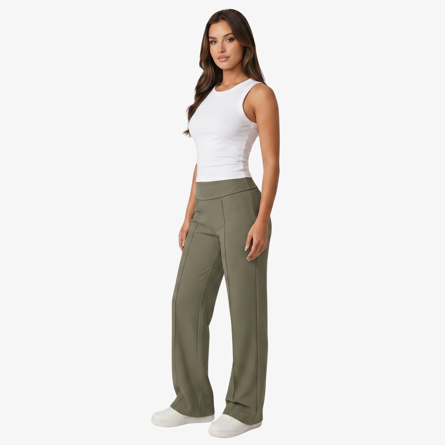 Trousers Women's High Waisted Wide Leg Stretch Yoga Pants