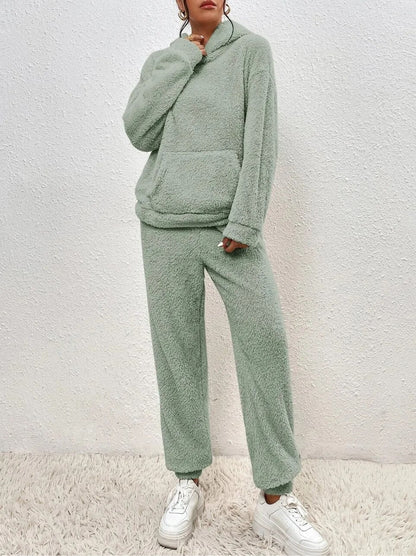 Ultra-Comfortable Teddy Loungewear with Hoodie - Lana