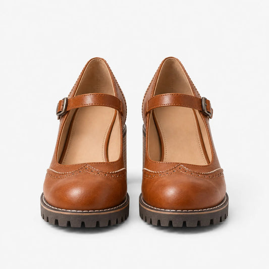 Vintage Women's Mary Jane Shoes with Adjustable Strap