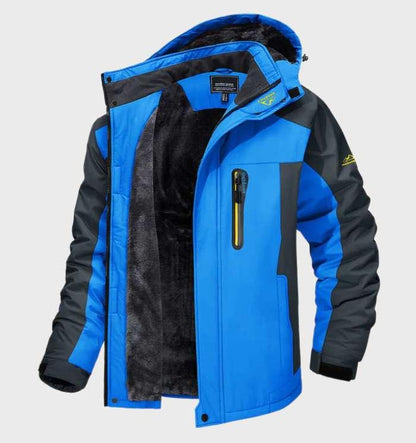 Warm and Waterproof Men's Fleece Jacket with Hood - Logan