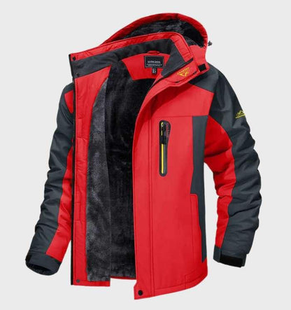Warm and Waterproof Men's Fleece Jacket with Hood - Logan