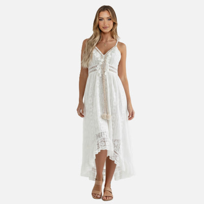 Midi Dress Women's Lace Bohemian Style