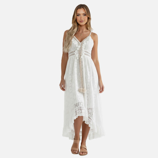 Midi Dress Women's Lace Bohemian Style