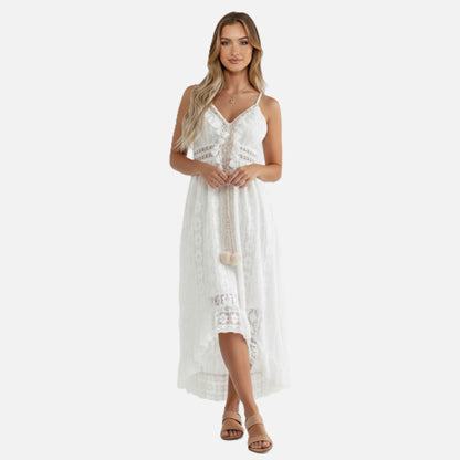 Midi Dress Women's Lace Bohemian Style