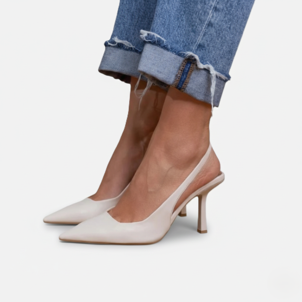 Slingback Heel Women's Pointed Toe Kitten Heel