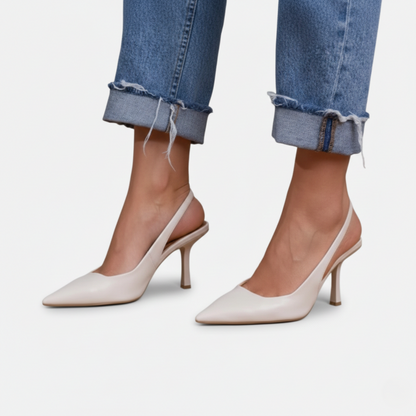 Slingback Heel Women's Pointed Toe Kitten Heel