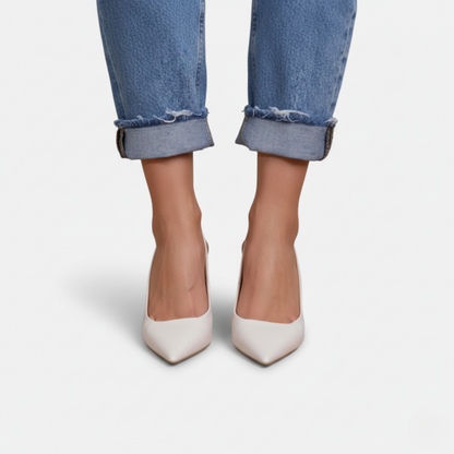Slingback Heel Women's Pointed Toe Kitten Heel