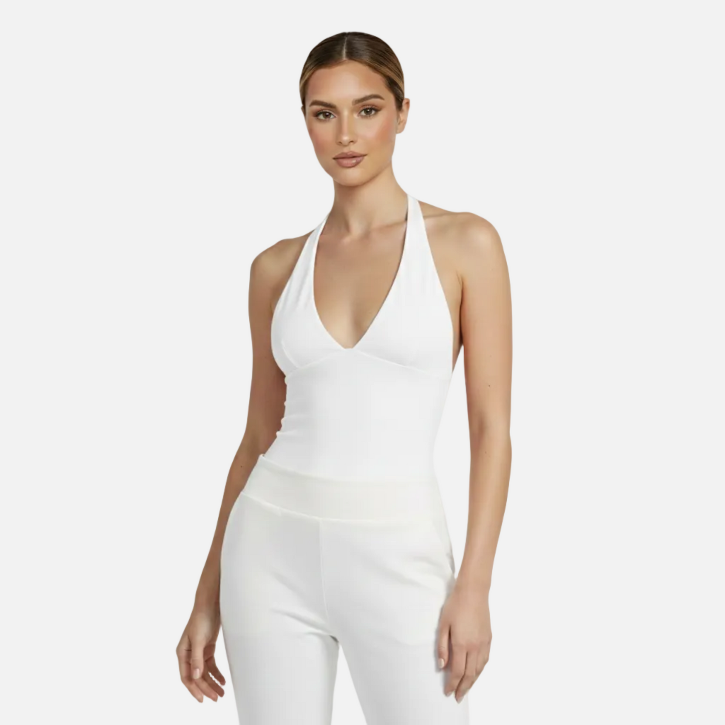Halter Top Women's V-neck Fitted