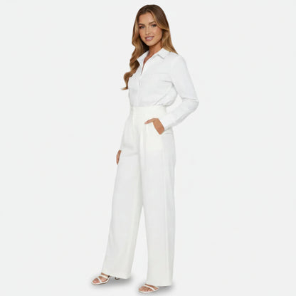Mavenburry | Women’s High Waisted Wide Leg Tailored Trousers