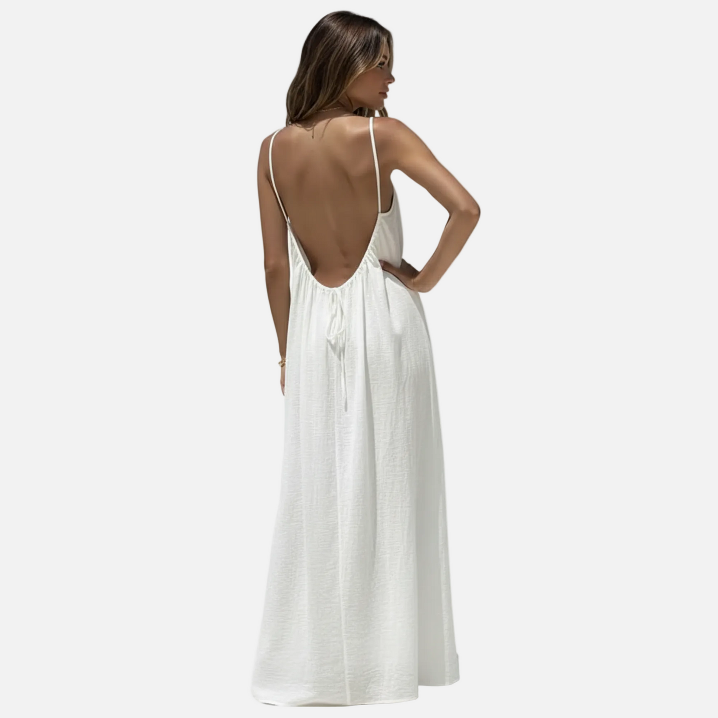 Maxi Dress Women's Flowy Spaghetti Strap Backless