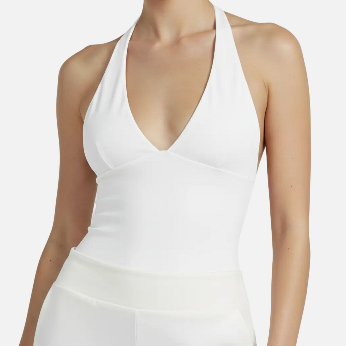 Halter Top Women's V-neck Fitted