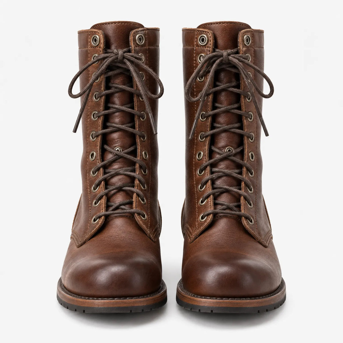 Women's Lace-Up Combat Boots with Supportive Sole