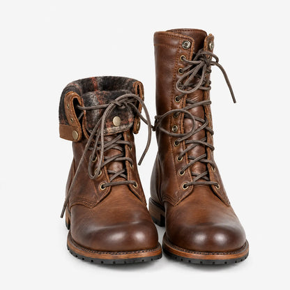 Women's Leather Boots - Flexible Fit, Soft Lining, All-Day Comfort