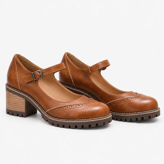 Women's Mary Jane Comfort Heels - Vintage Style Shoes