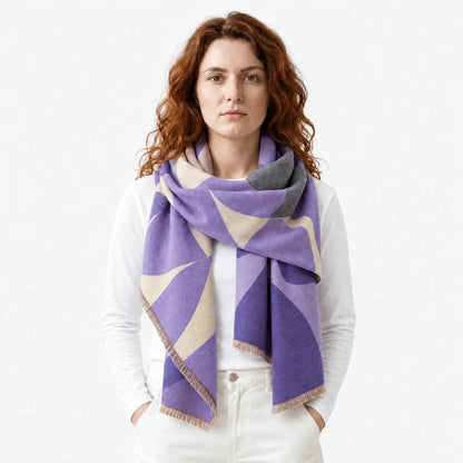Women's Reversible Cashmere Scarf for Elegance & Warmth