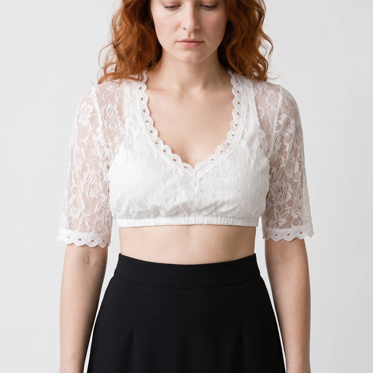 Women's White Oktoberfest Dirndl Blouse