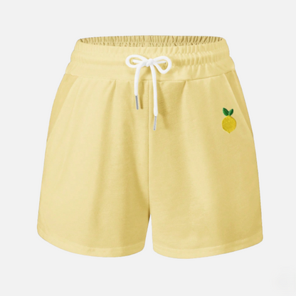 Loungewear Set Women's T-shirt and Drawstring Shorts Print