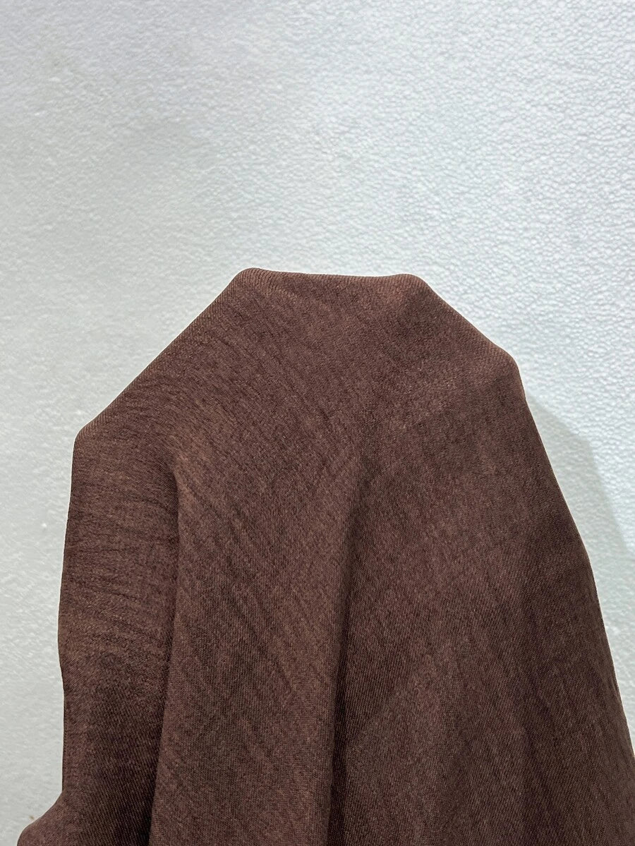 Lounesse Plus Size Casual Women 2 Pieces Set, Long Sleeve Outfit, Casual Women's Clothing Brown 2 Pieces Set, Ruffle Hem Outfit Casual Women 2 Pieces Set Long Sleeve Outfit