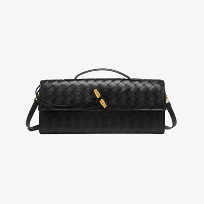 Handbag Women's Woven Leather Flap Closure